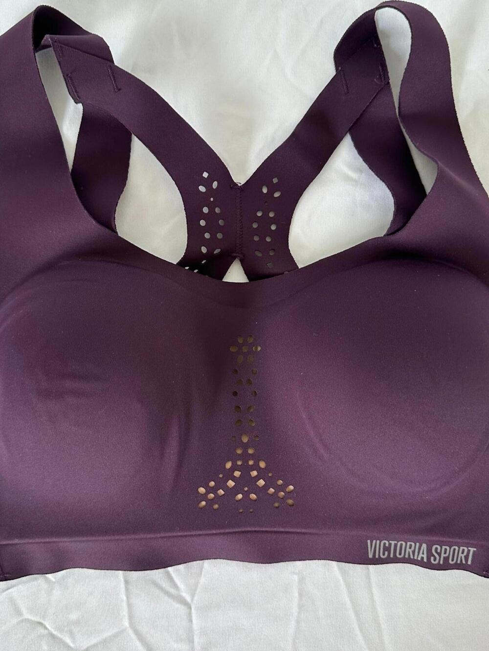 Victoria Sport Angel Max Fitness Bra Purple Maroon - 34C Like New